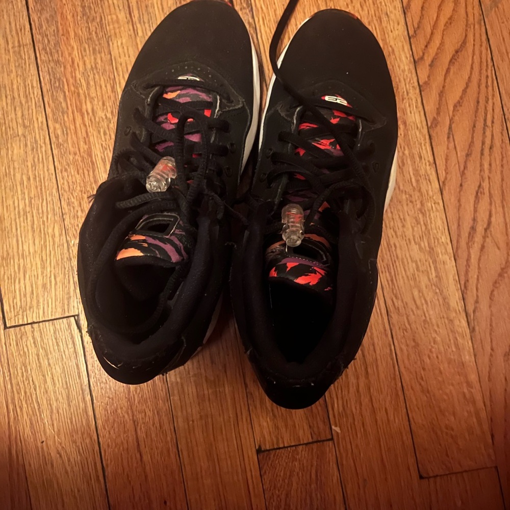 Black Sneakers with Colorful Accents